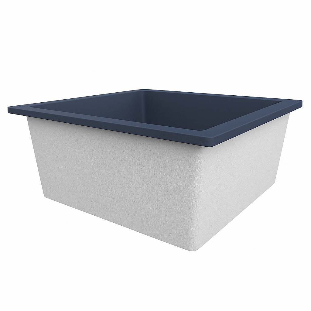1200 x 1200 Deep Soaking Tub – 600mm Depth – Square – Omnitub