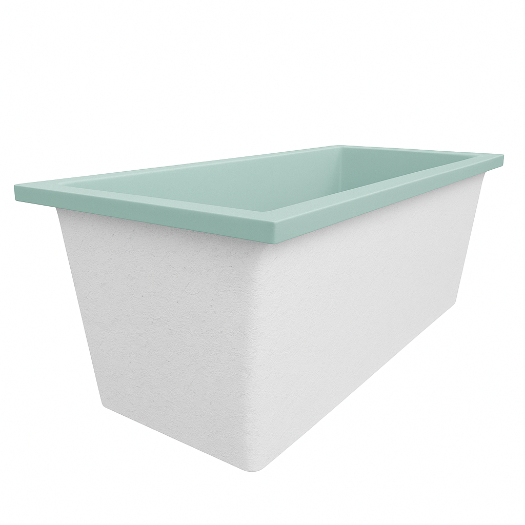 Omnitub Deluxe 1700 x 750 handmade UK deep soaking tub 600mm depth rectangular - product overview 3