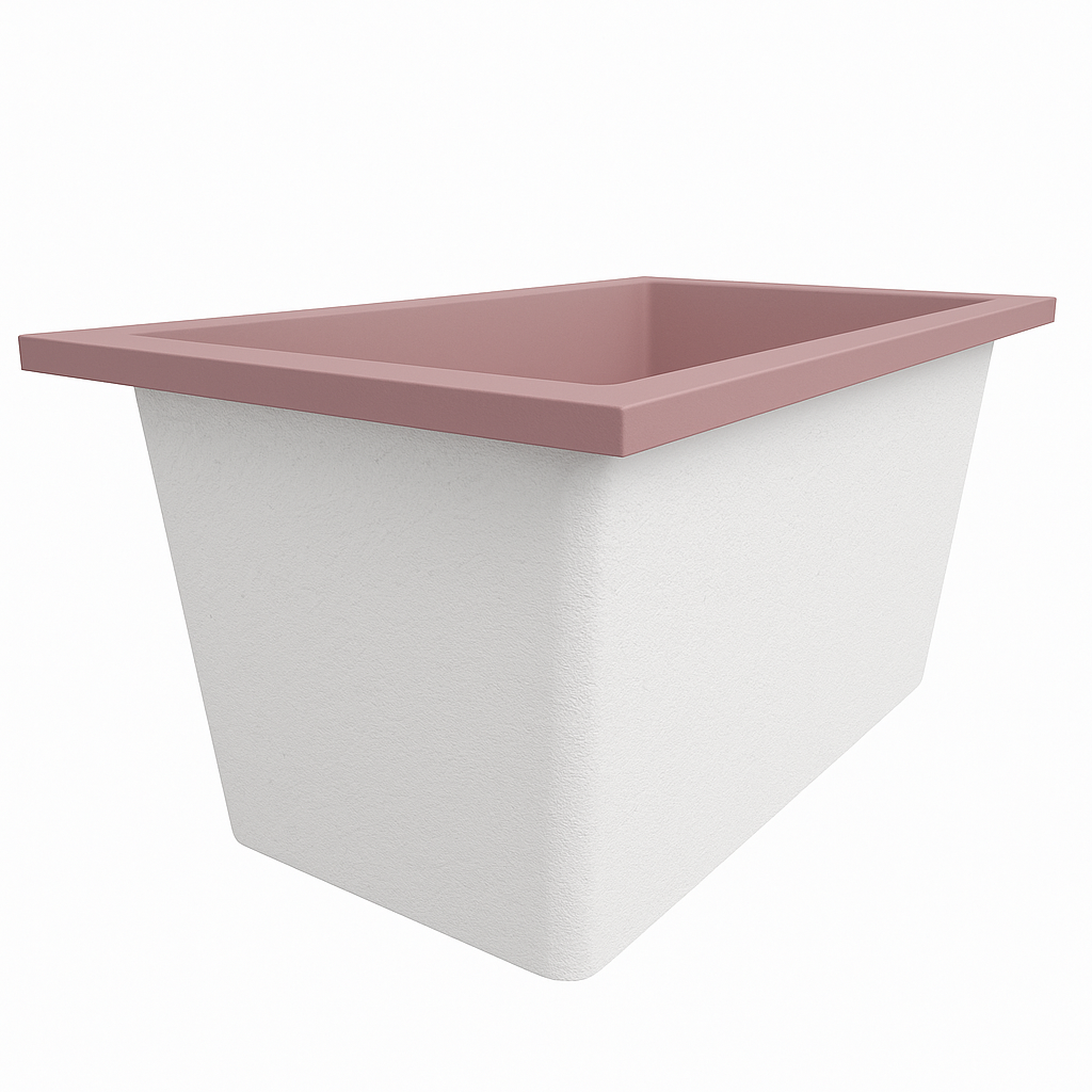 Omnitub 1250 x 750 Deep Soaking Bathtub – 600mm Internal Depth – Rectangular