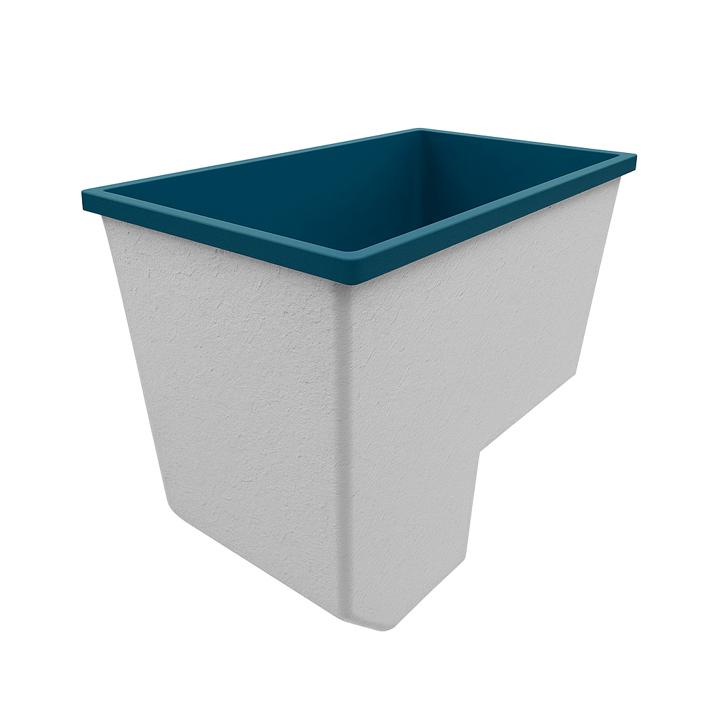 1100 x 700 Seated Soaking Tub – 1000mm Depth – Rectangular – Omnitub