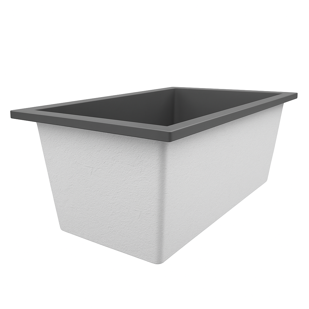 Omnitub Deluxe 1700 x 750 handmade UK deep soaking tub 600mm depth rectangular - main product view 4