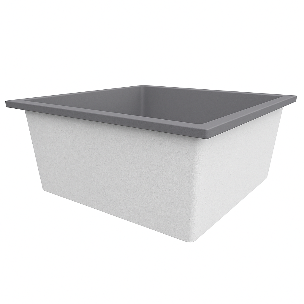 1200 x 1200 Deep Soaking Tub – 600mm Depth – Square – Omnitub