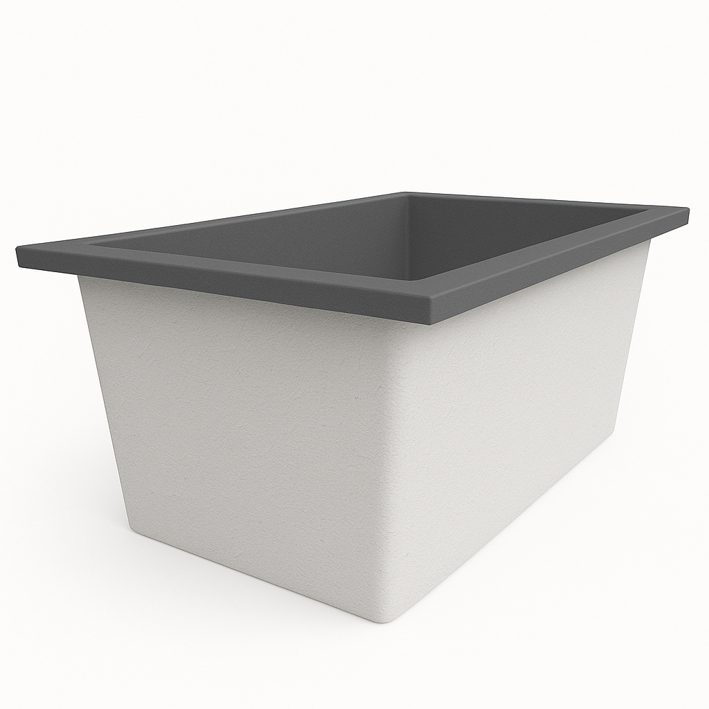 Omnitub Solo Flow 1400 x 900 handmade UK deep soaking tub 600mm depth rectangular - installed in bathroom 3