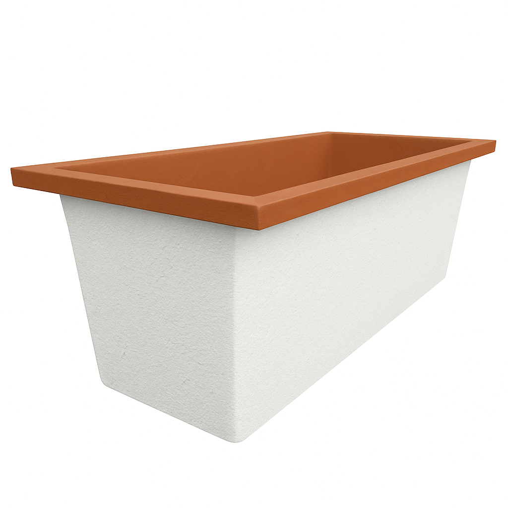 Omnitub Deluxe 1700 x 750 handmade UK deep soaking tub 600mm depth rectangular - side angle 4