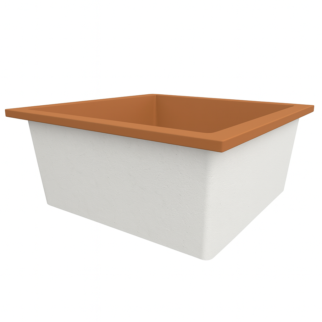 1200 x 1200 Deep Soaking Tub – 600mm Depth – Square – Omnitub