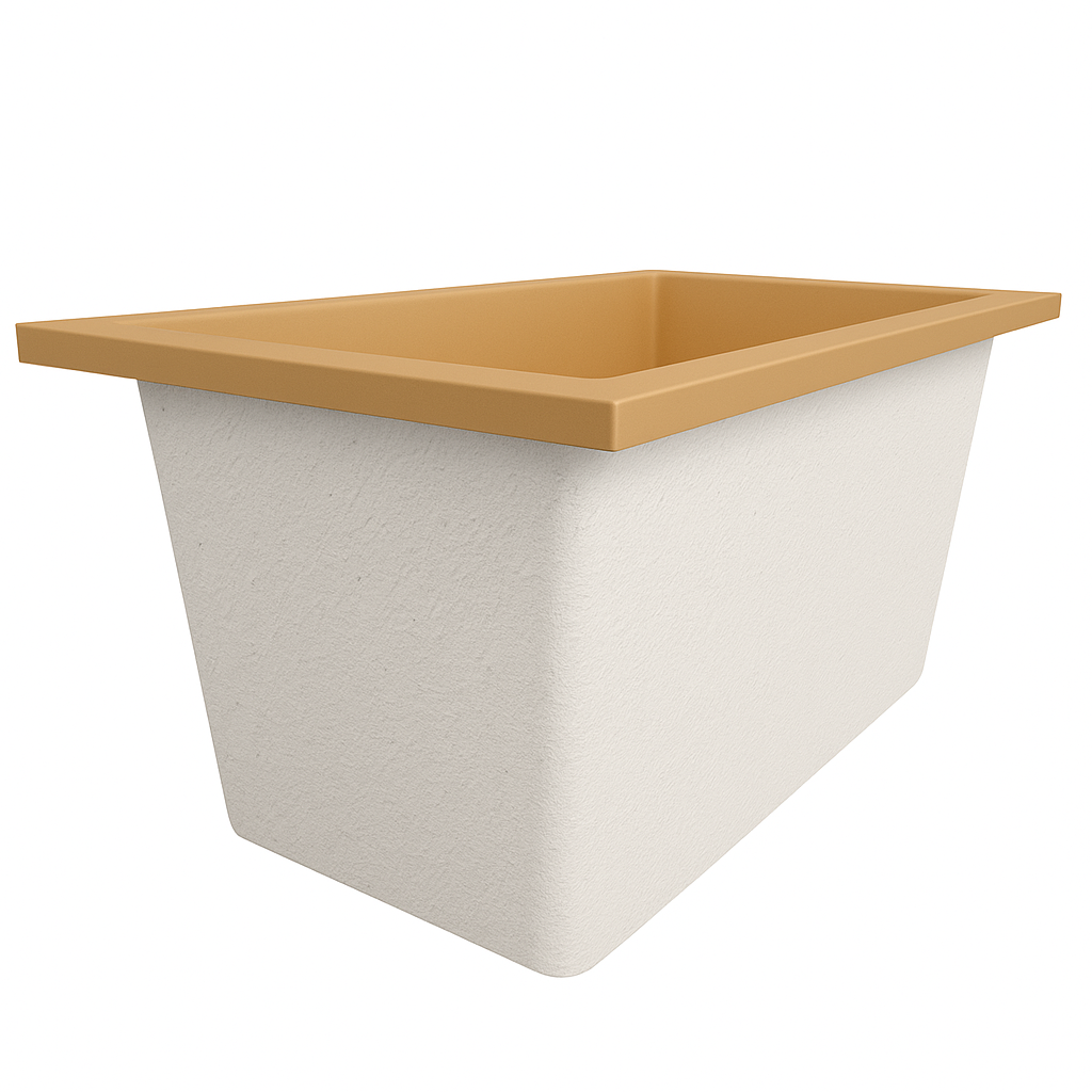 Omnitub 1250 x 750 Deep Soaking Bathtub – 600mm Internal Depth – Rectangular