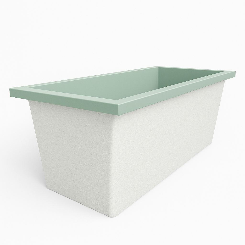 Omnitub Deluxe 1700 x 750 handmade UK deep soaking tub 600mm depth rectangular - interior detail 4