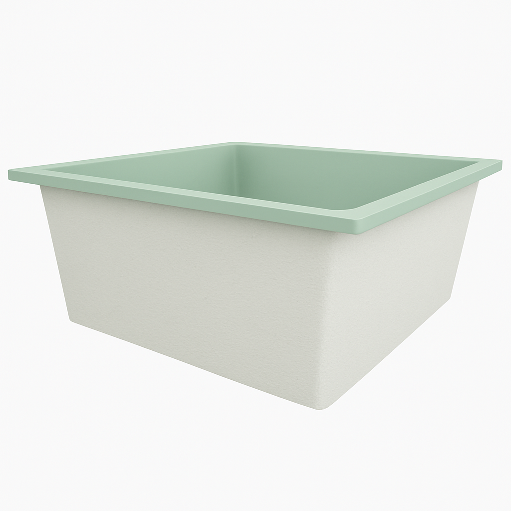 1200 x 1200 Deep Soaking Tub – 600mm Depth – Square – Omnitub