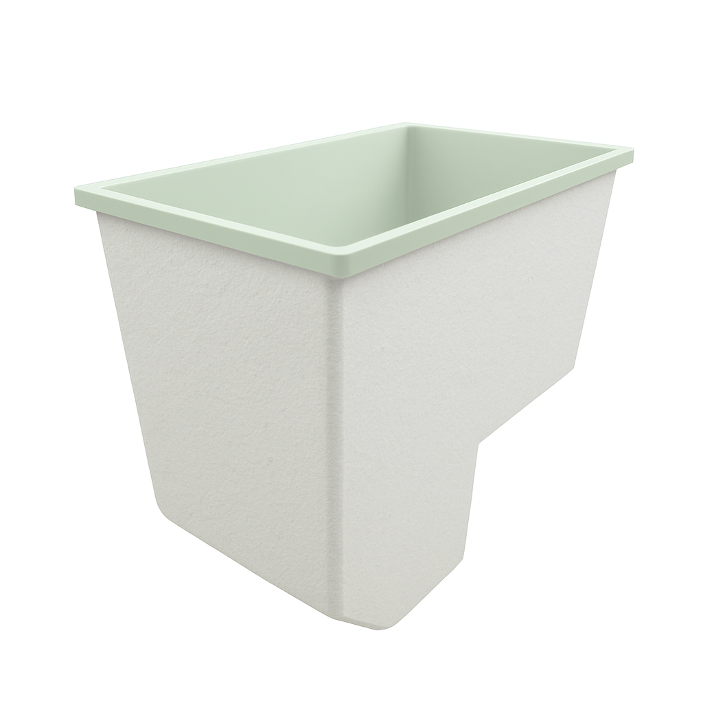 1100 x 700 Seated Soaking Tub – 1000mm Depth – Rectangular – Omnitub
