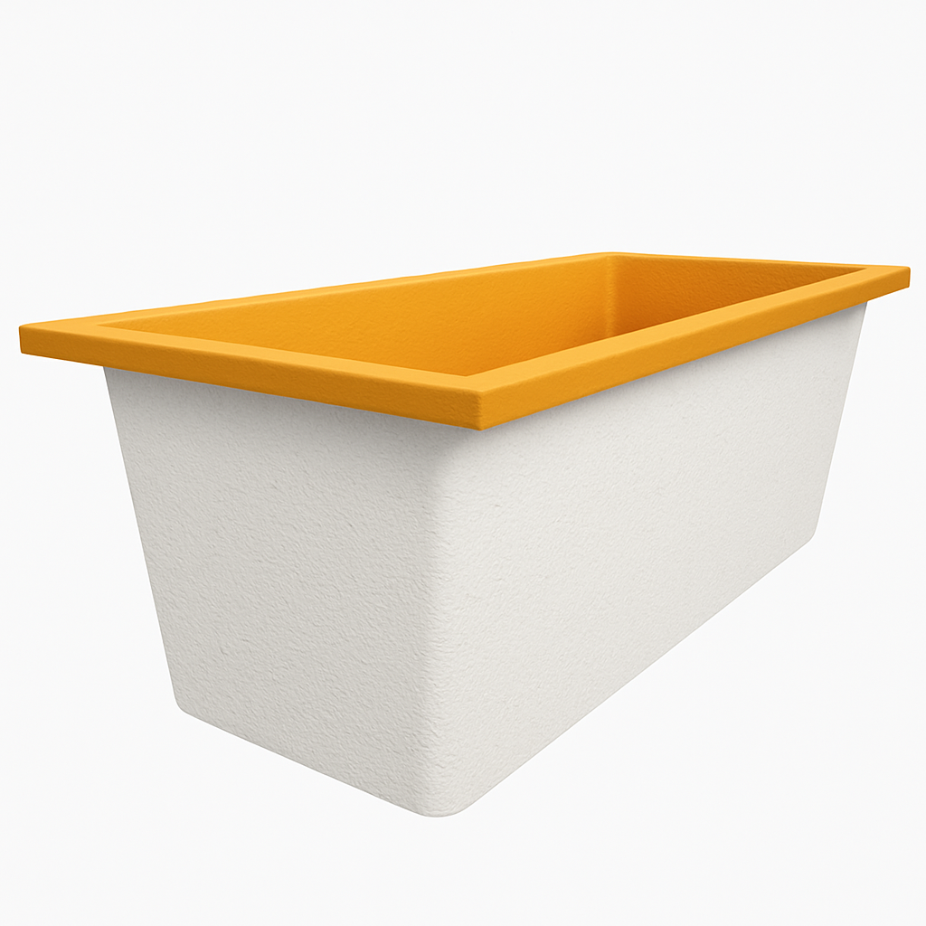 Omnitub Deluxe 1700 x 750 handmade UK deep soaking tub 600mm depth rectangular - close-up detail 4