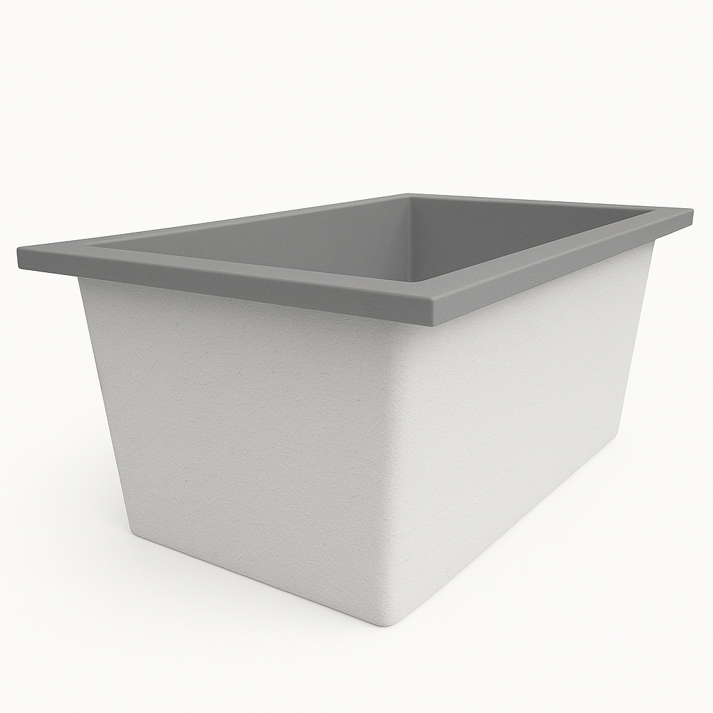 Omnitub Solo Flow 1400 x 900 handmade UK deep soaking tub 600mm depth rectangular - product detail 3