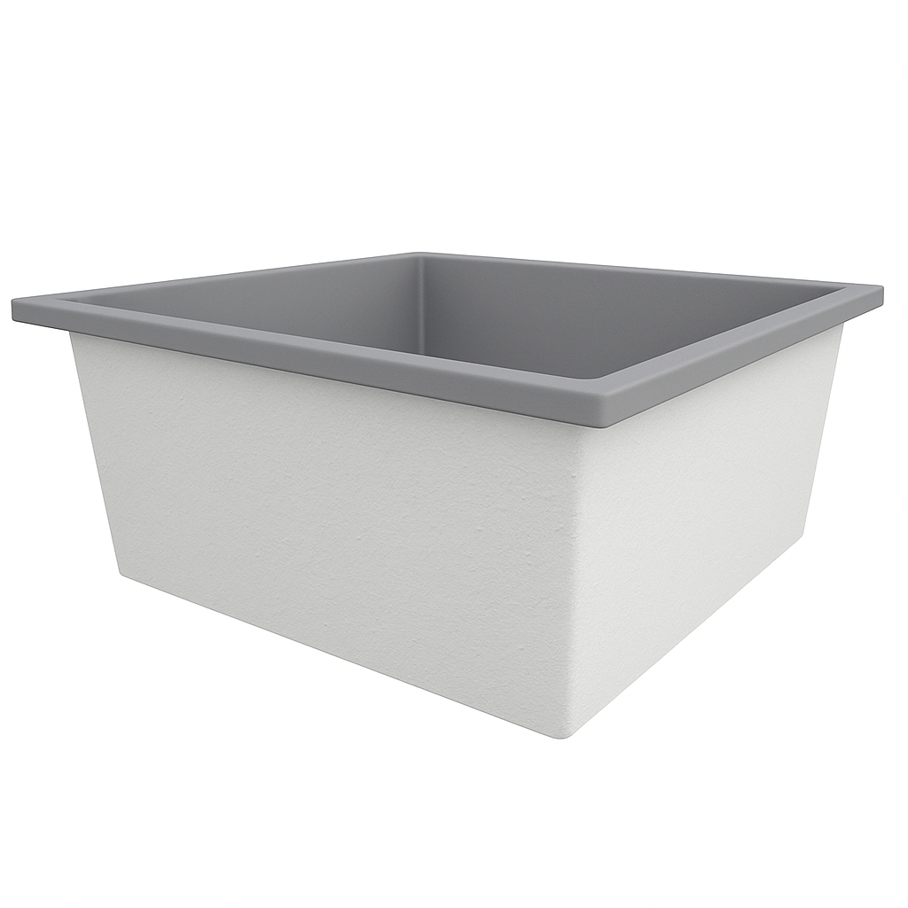 1200 x 1200 Deep Soaking Tub – 600mm Depth – Square – Omnitub