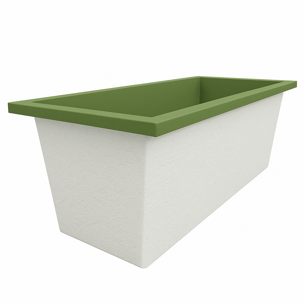 Omnitub Deluxe 1700 x 750 handmade UK deep soaking tub 600mm depth rectangular - dimensions overview 4