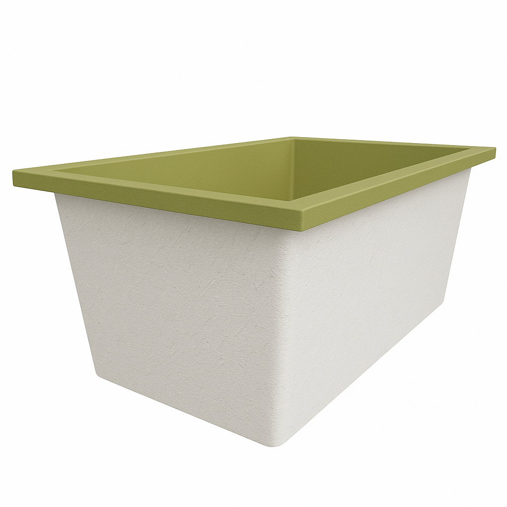 Omnitub Solo Flow 1400 x 900 handmade UK deep soaking tub 600mm depth rectangular - styled setting 3