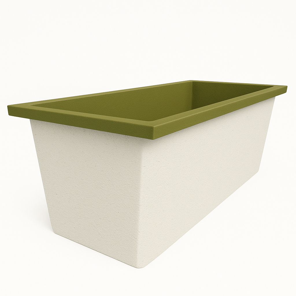 Omnitub Deluxe 1700 x 750 handmade UK deep soaking tub 600mm depth rectangular - alternate angle 4