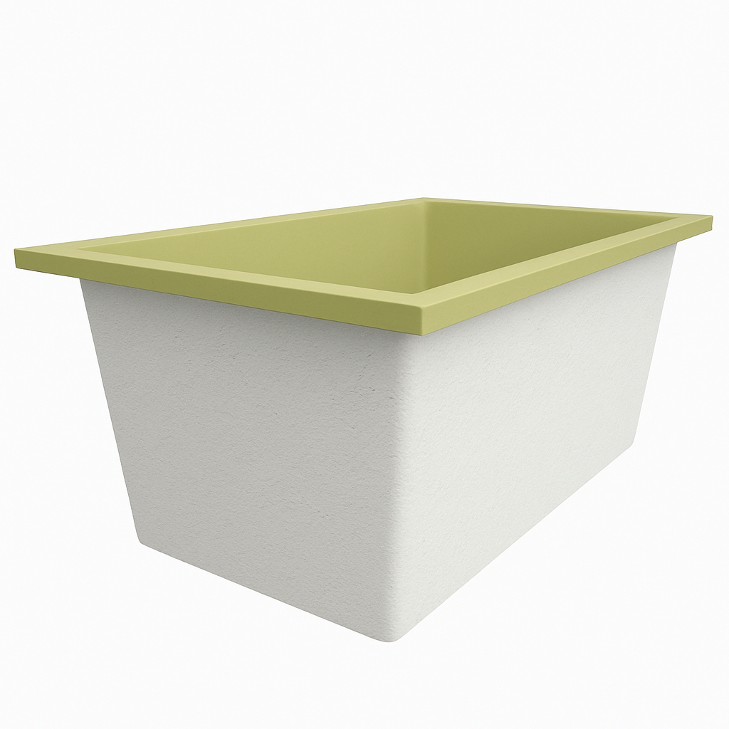 Omnitub Solo Flow 1400 x 900 handmade UK deep soaking tub 600mm depth rectangular - alternate angle 3
