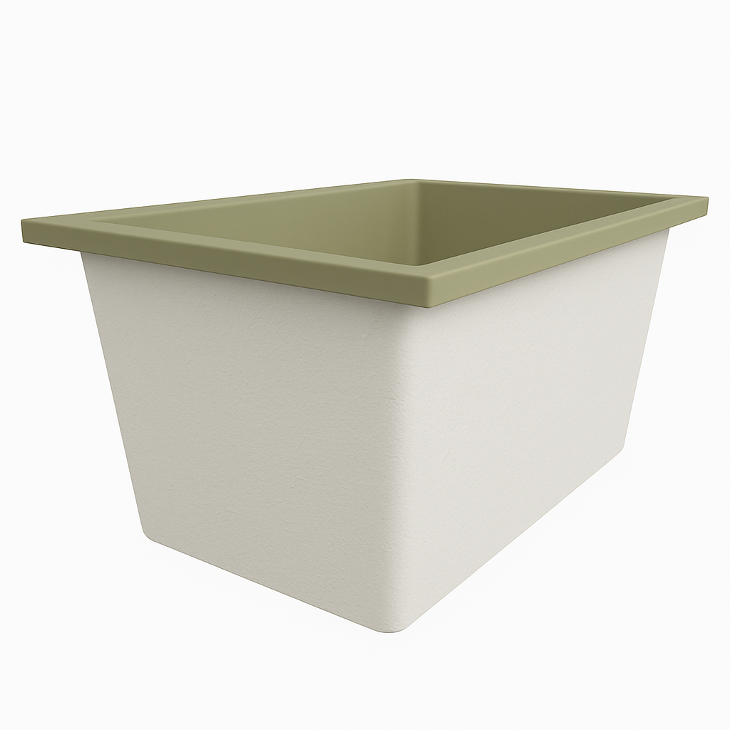 Omnitub Solo Flow 1400 x 900 handmade UK deep soaking tub 600mm depth rectangular - design feature 3