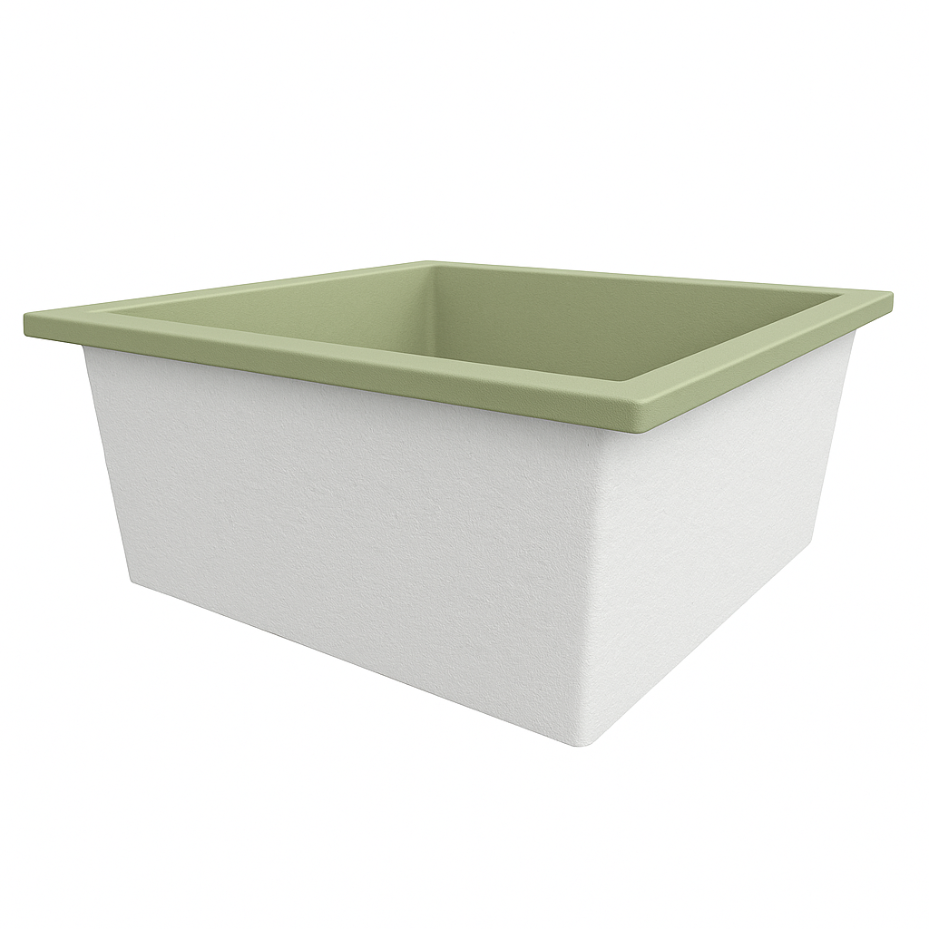 1200 x 1200 Deep Soaking Tub – 600mm Depth – Square – Omnitub