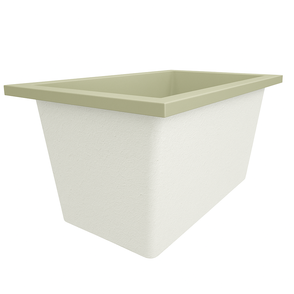 Omnitub 1250 x 750 Deep Soaking Bathtub – 600mm Internal Depth – Rectangular