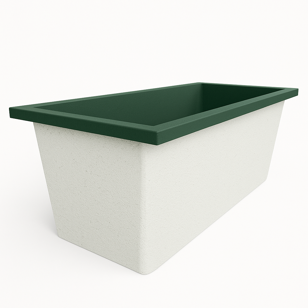 Omnitub Deluxe 1700 x 750 handmade UK deep soaking tub 600mm depth rectangular - colour detail 4