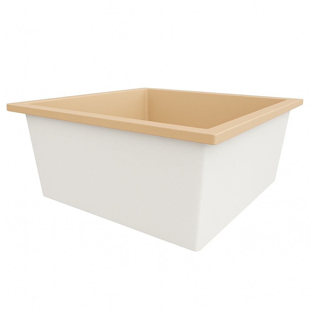 1400 x 1400 Deep Soaking Tub – 600mm Depth – Square – Omnitub