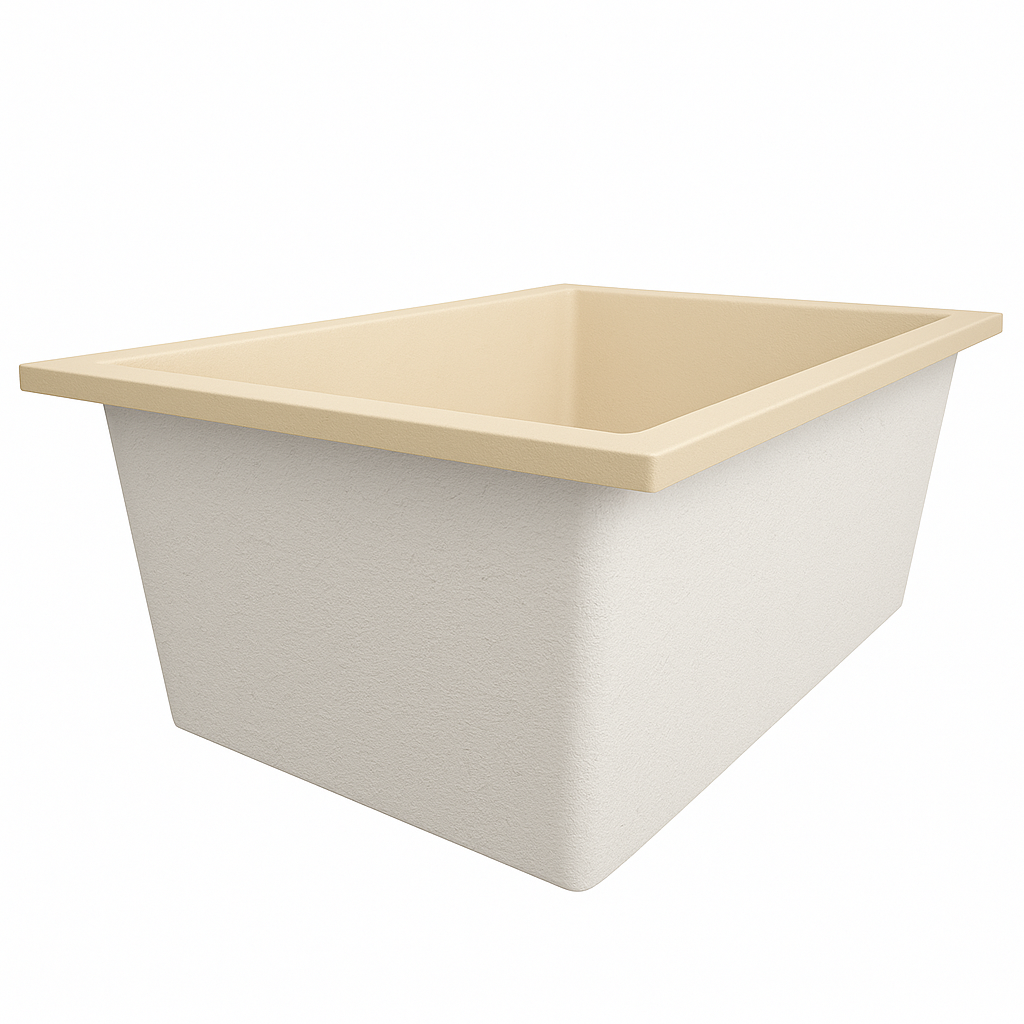 1250 x 1050 Deep Soaking Tub – 600mm Depth – Wide Rectangular – Omnitub