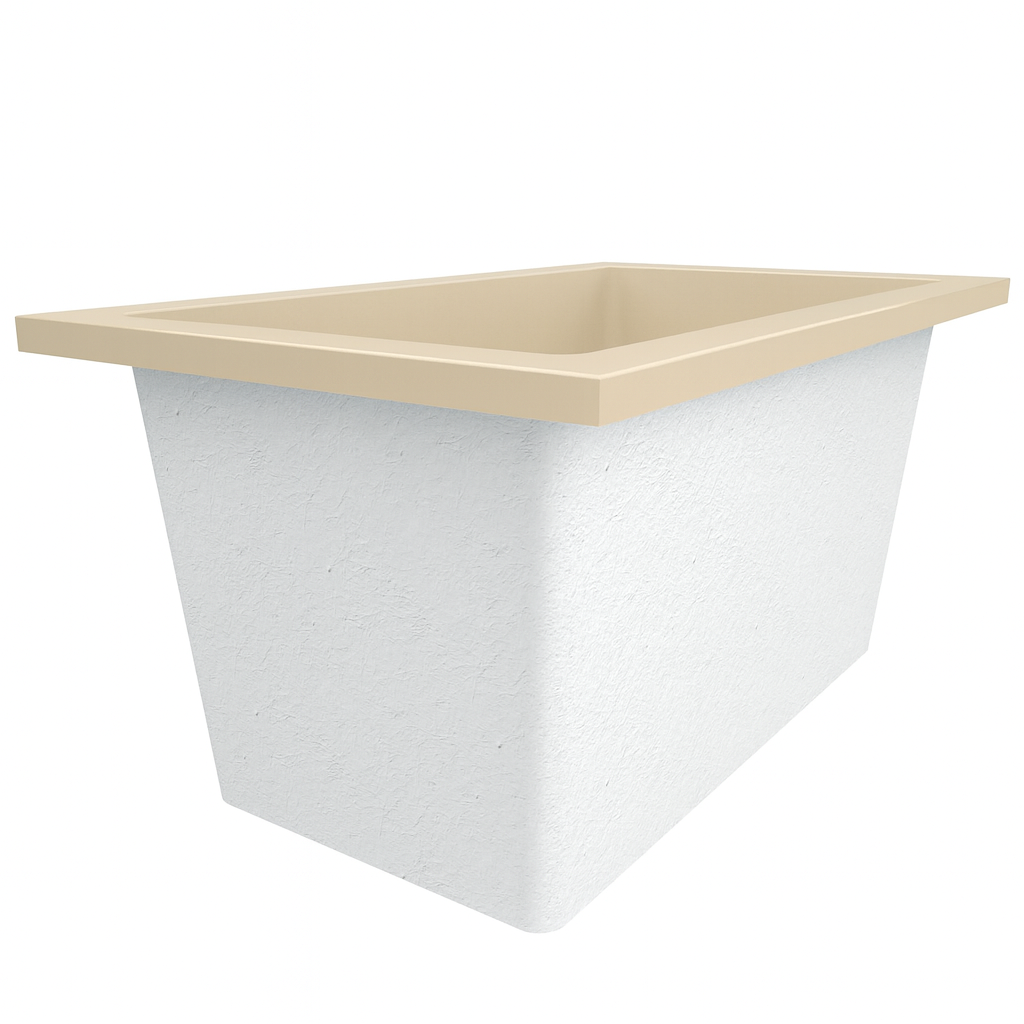 Omnitub 1250 x 750 Deep Soaking Bathtub – 600mm Internal Depth – Rectangular