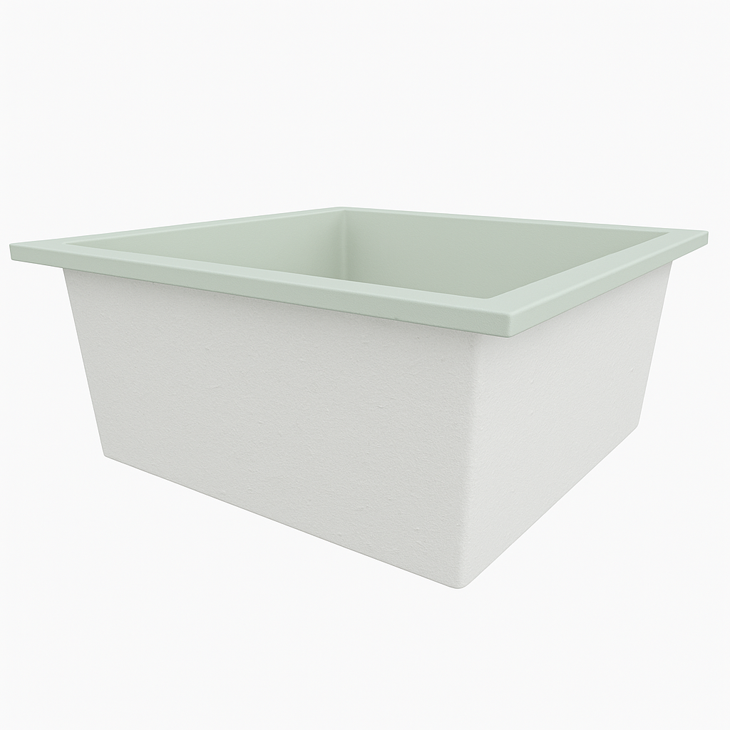 1200 x 1200 Deep Soaking Tub – 600mm Depth – Square – Omnitub