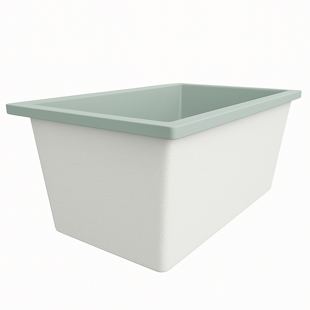 Omnitub Solo Flow 1400 x 900 handmade UK deep soaking tub 600mm depth rectangular - feature highlight 3