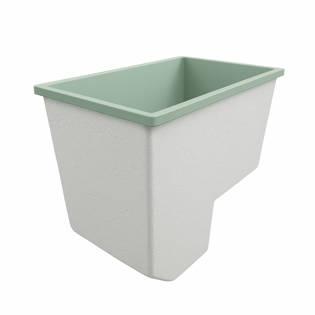 1100 x 700 Seated Soaking Tub – 1000mm Depth – Rectangular – Omnitub