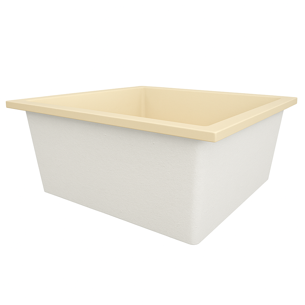 1200 x 1200 Deep Soaking Tub – 600mm Depth – Square – Omnitub