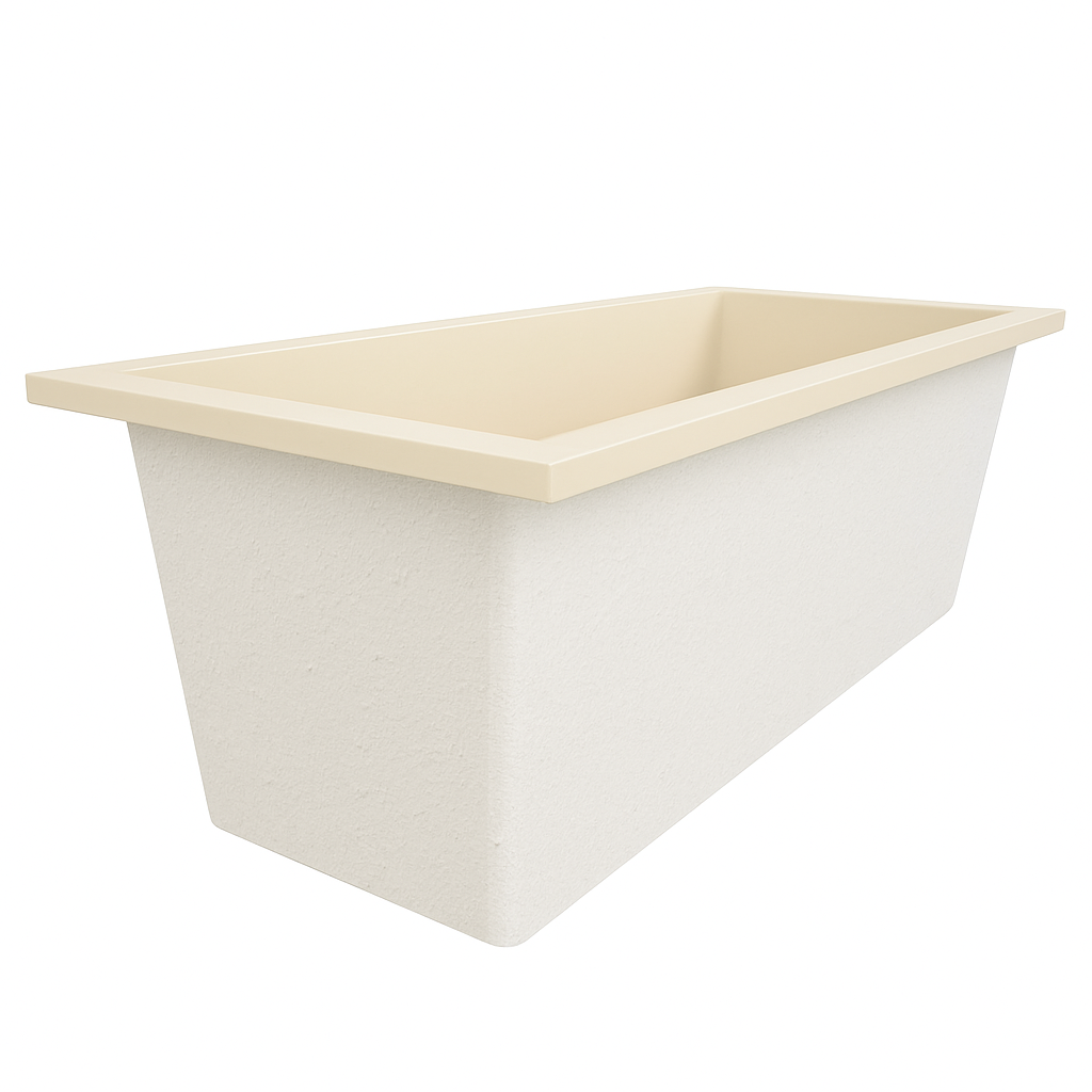 Omnitub Deluxe 1700 x 750 handmade UK deep soaking tub 600mm depth rectangular - gallery image 4
