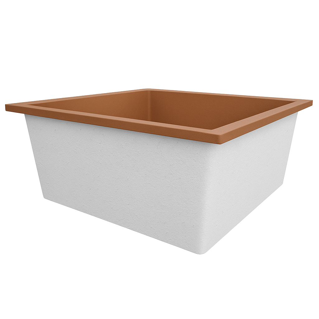 1200 x 1200 Deep Soaking Tub – 600mm Depth – Square – Omnitub