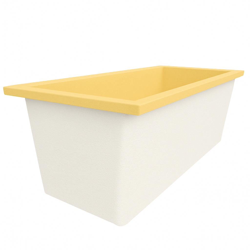 Omnitub Deluxe 1700 x 750 handmade UK deep soaking tub 600mm depth rectangular - dimensions overview 5