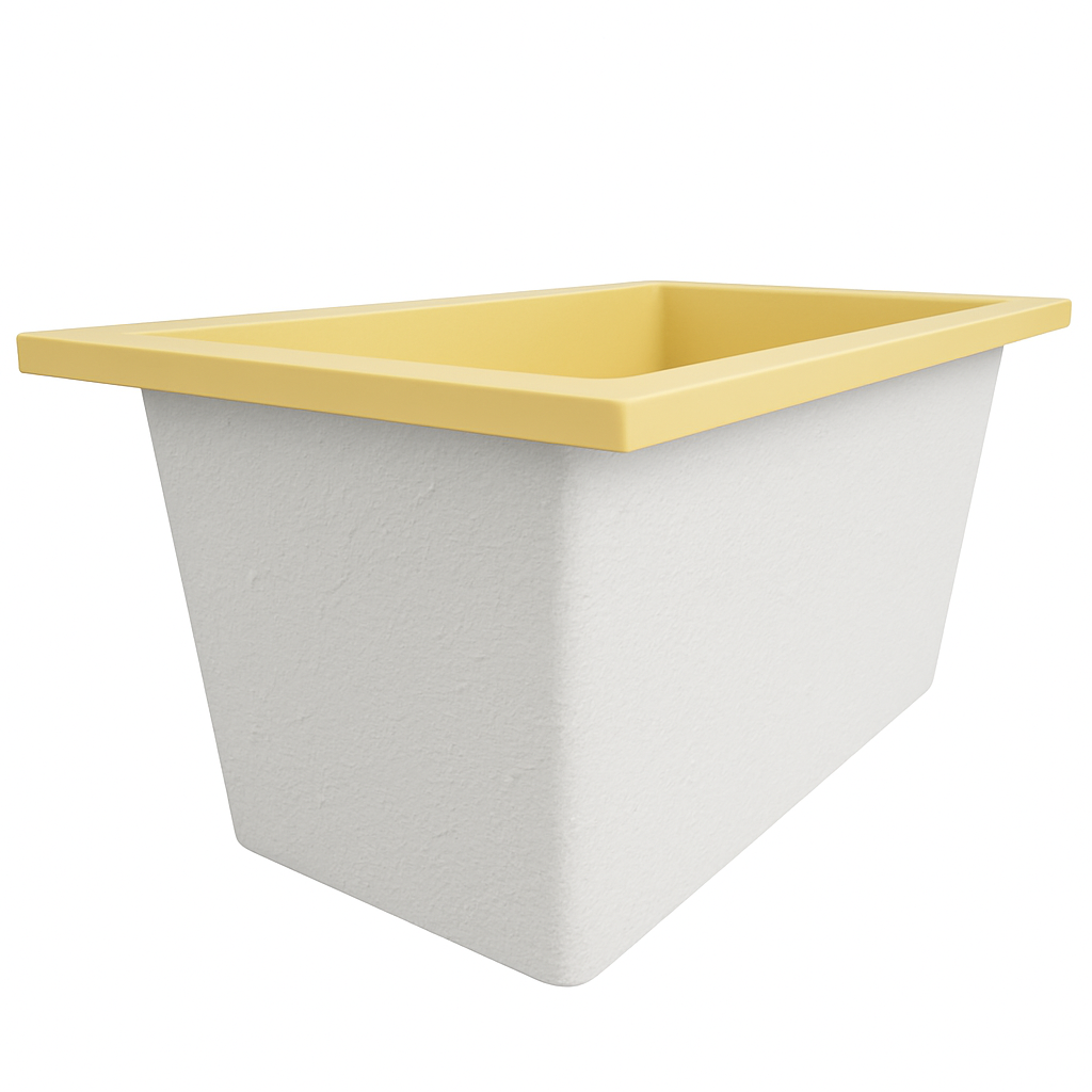 Omnitub 1250 x 750 Deep Soaking Bathtub – 600mm Internal Depth – Rectangular