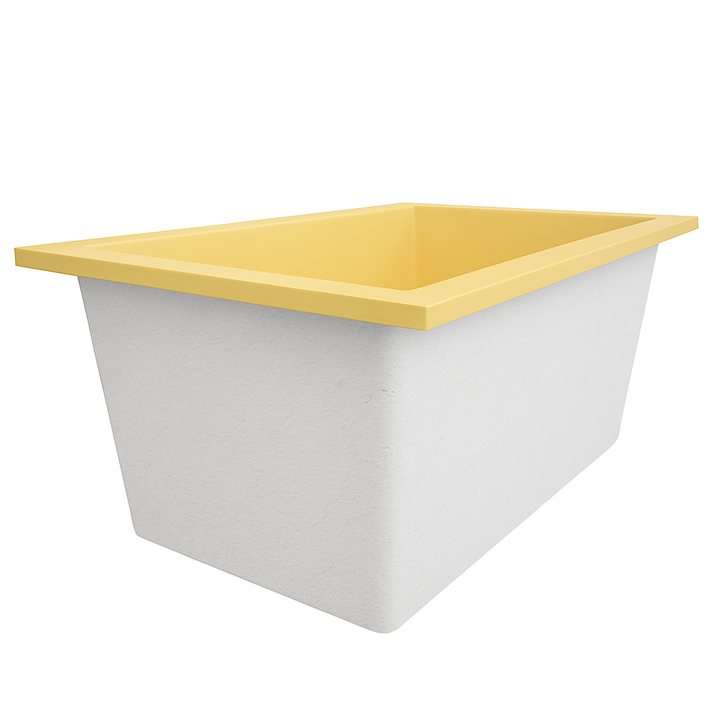 Omnitub Solo Flow 1400 x 900 handmade UK deep soaking tub 600mm depth rectangular - lifestyle setting 4