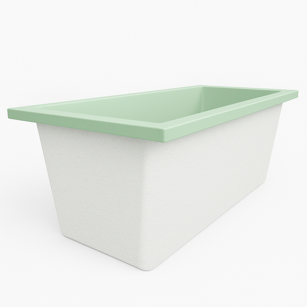 Omnitub Deluxe 1700 x 750 handmade UK deep soaking tub 600mm depth rectangular - installed in bathroom 5