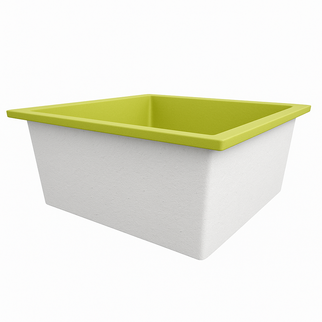 1200 x 1200 Deep Soaking Tub – 600mm Depth – Square – Omnitub