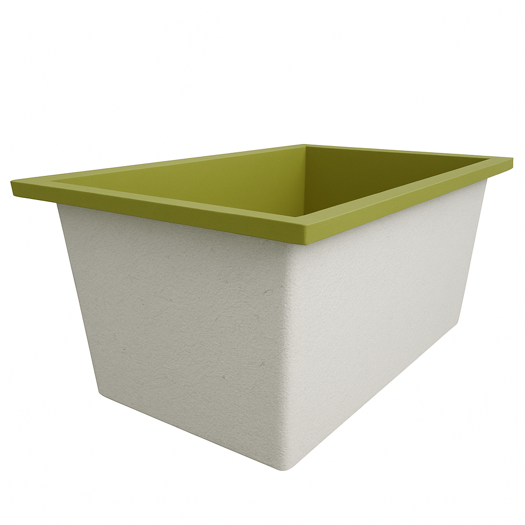Omnitub Solo Flow 1400 x 900 handmade UK deep soaking tub 600mm depth rectangular - product detail 4