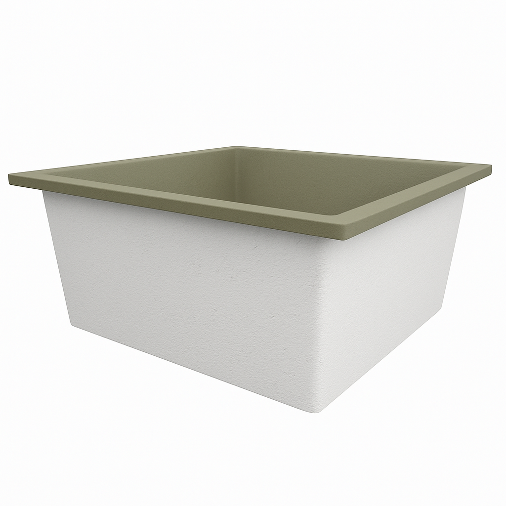 1200 x 1200 Deep Soaking Tub – 600mm Depth – Square – Omnitub