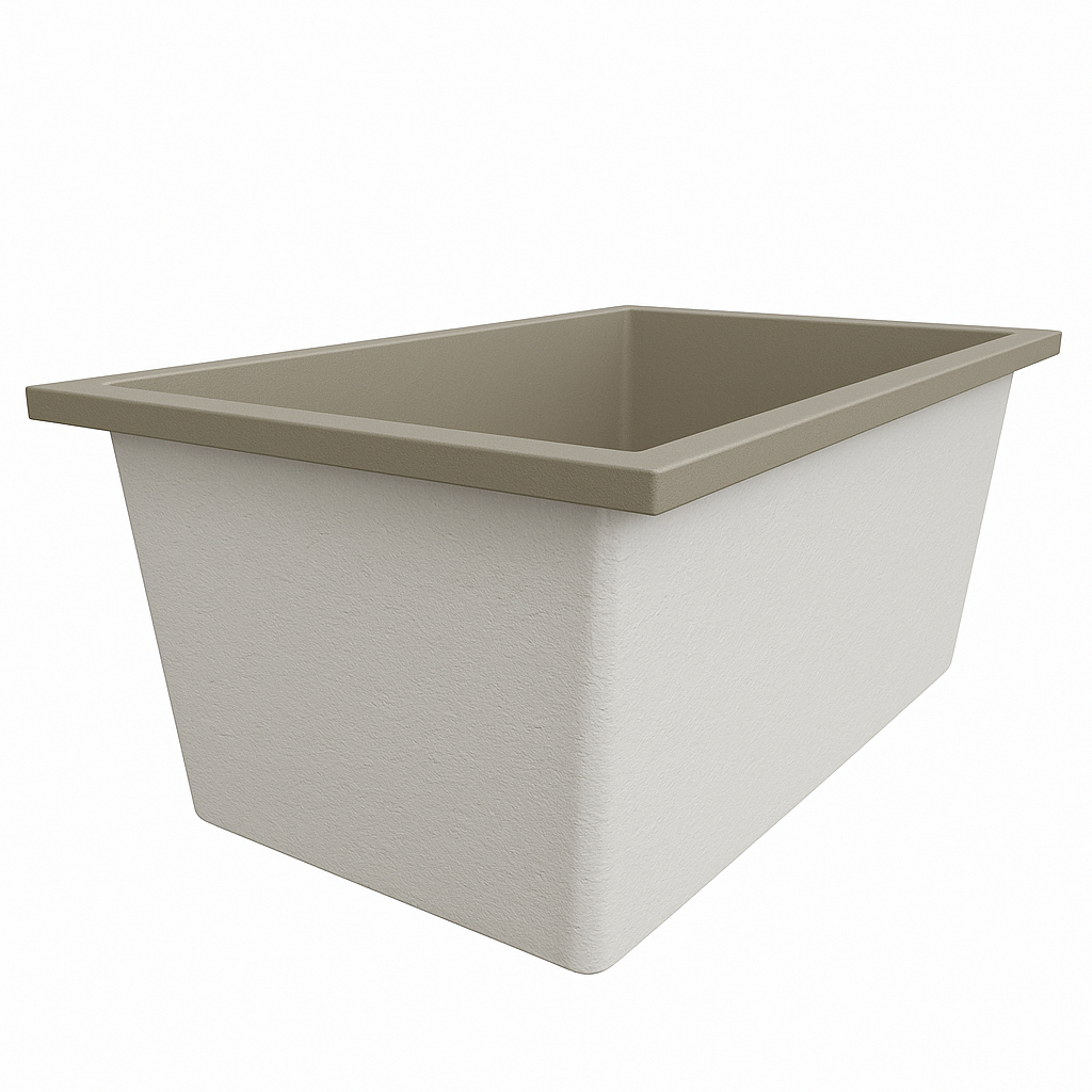 Omnitub Solo Flow 1400 x 900 handmade UK deep soaking tub 600mm depth rectangular - alternate angle 4