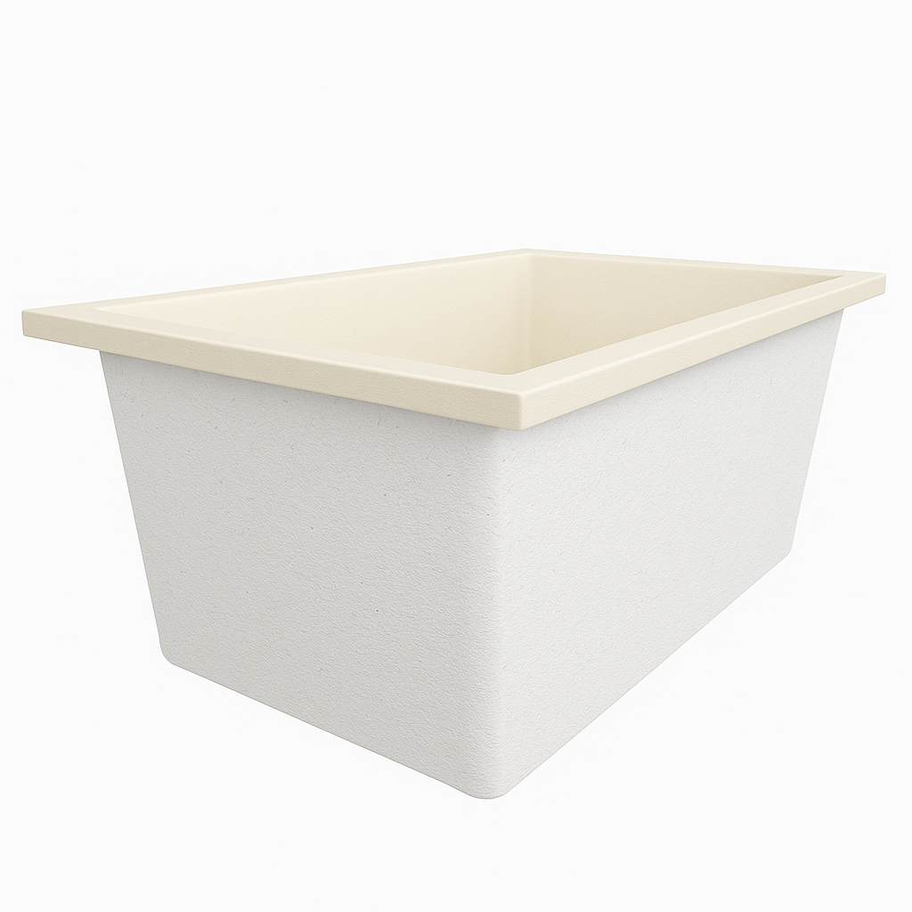 Omnitub Solo Flow 1400 x 900 handmade UK deep soaking tub 600mm depth rectangular - design feature 4