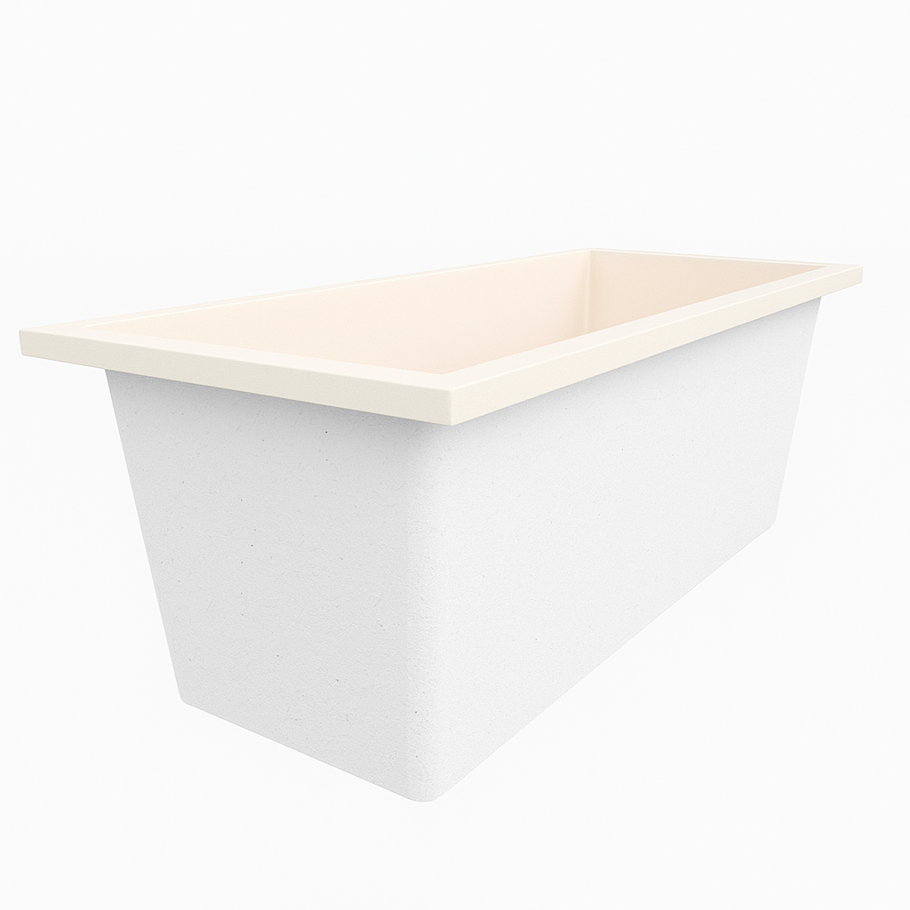Omnitub Deluxe 1700 x 750 handmade UK deep soaking tub 600mm depth rectangular - alternate angle 5
