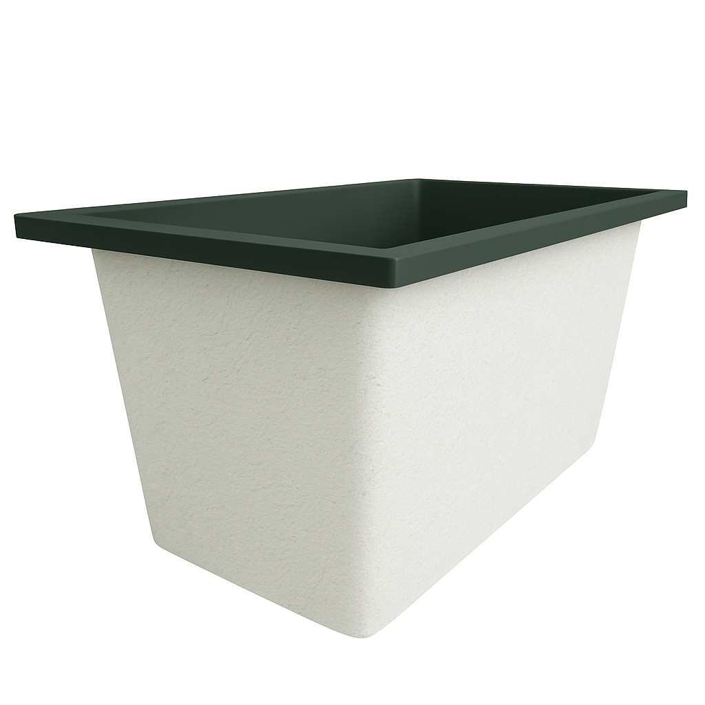 Omnitub 1250 x 750 Deep Soaking Bathtub – 600mm Internal Depth – Rectangular