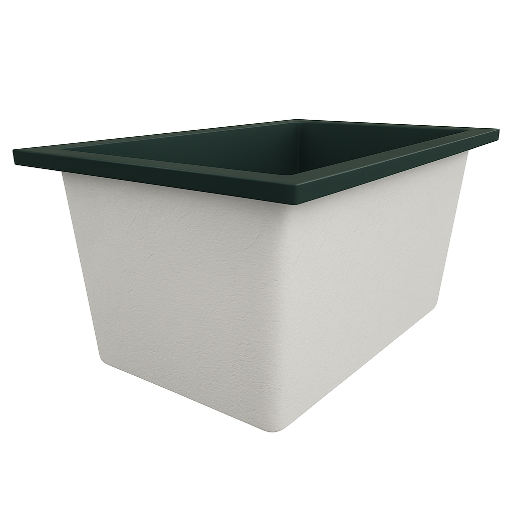 Omnitub Solo Flow 1400 x 900 handmade UK deep soaking tub 600mm depth rectangular - product overview 4