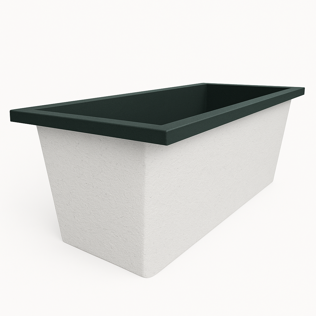 Omnitub Deluxe 1700 x 750 handmade UK deep soaking tub 600mm depth rectangular - configuration detail 5
