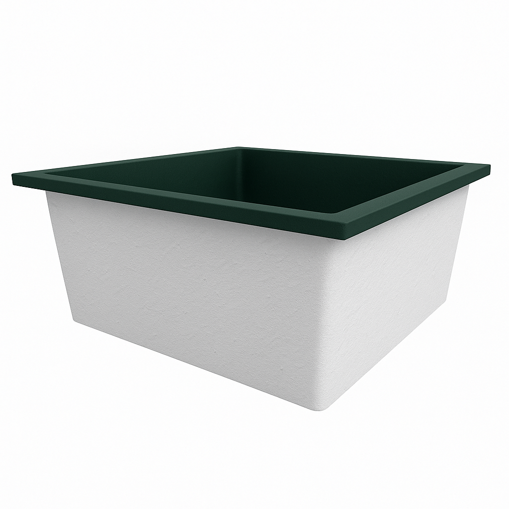 1200 x 1200 Deep Soaking Tub – 600mm Depth – Square – Omnitub