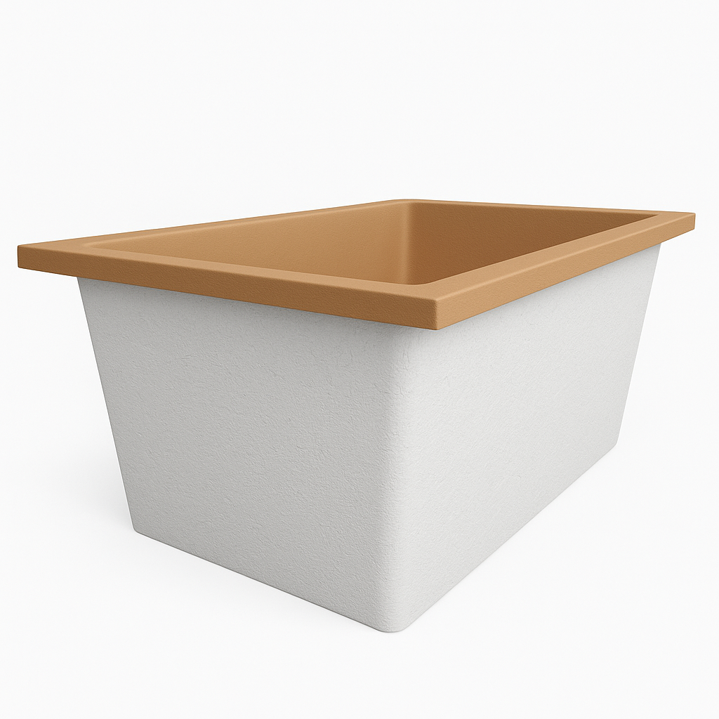 Omnitub Solo Flow 1400 x 900 handmade UK deep soaking tub 600mm depth rectangular - configuration detail 4