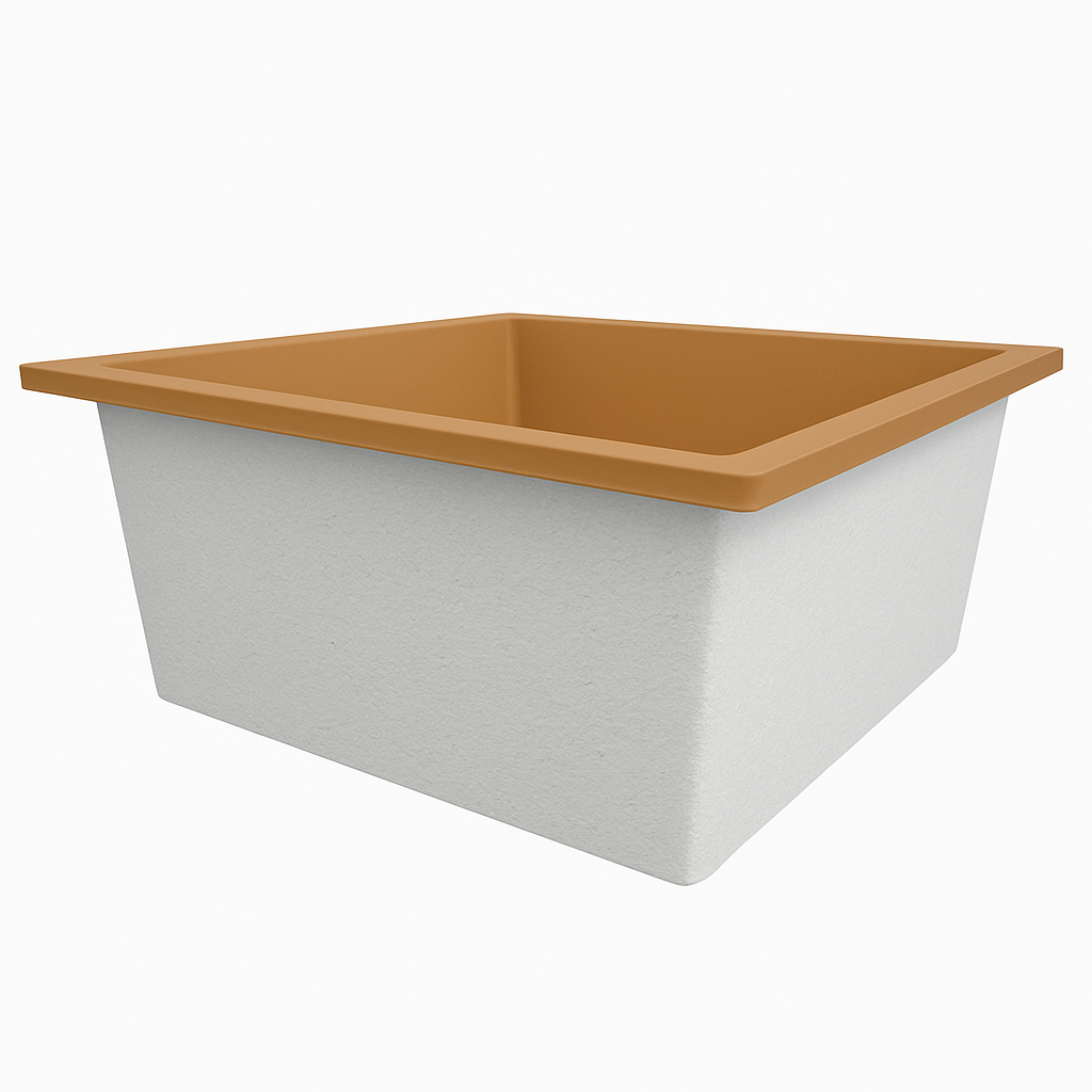 1200 x 1200 Deep Soaking Tub – 600mm Depth – Square – Omnitub