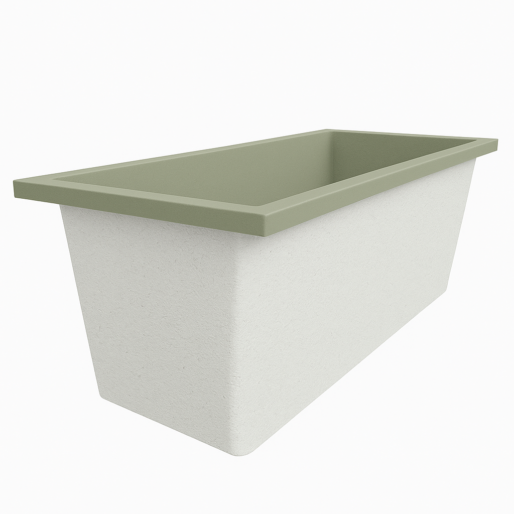 Omnitub Deluxe 1700 x 750 handmade UK deep soaking tub 600mm depth rectangular - product overview 5